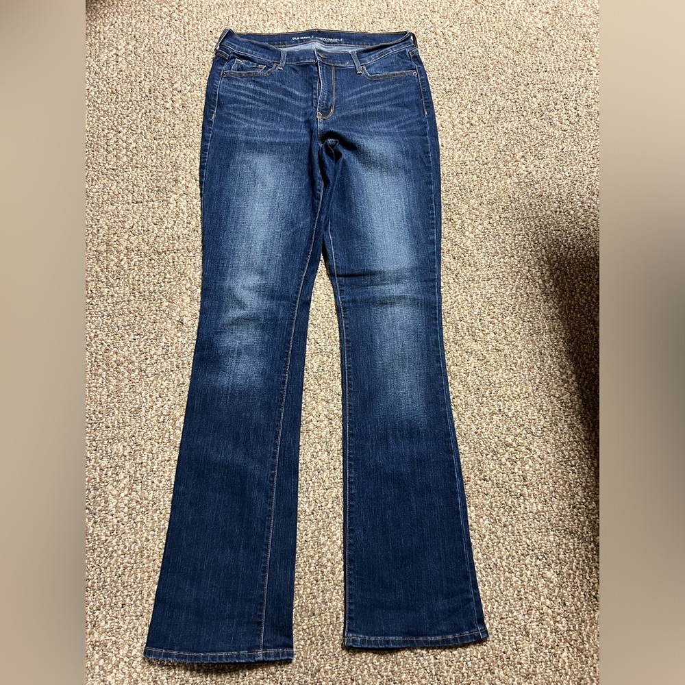 Old Navy women’s stretch, boot cut, size 10 tall blue jeans